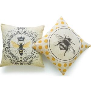 Set Of 2  Bee Hofdeco Home & Decor Deceptive Pillow Cover Case New Fast Shipping